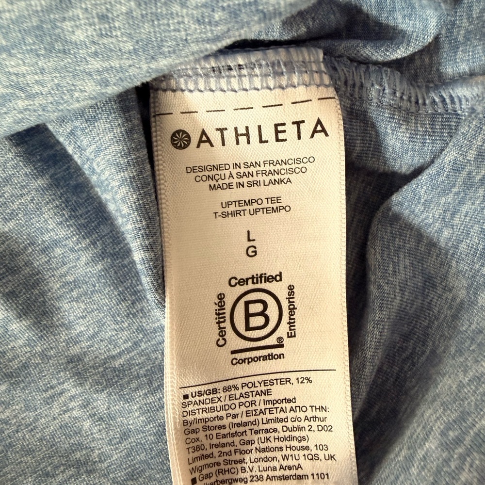 Athleta Uptempo tee size L - Picture 7 of 8